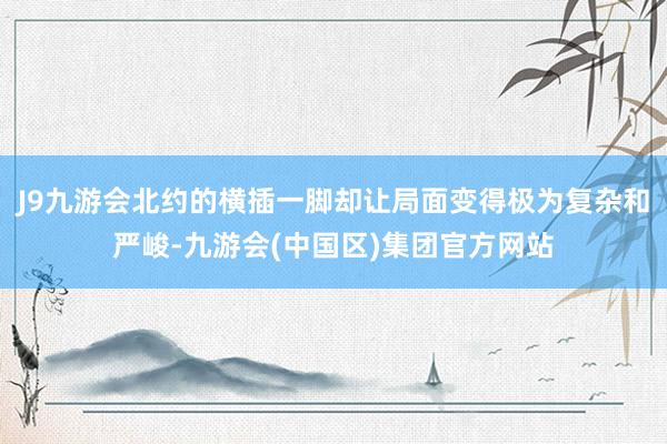 J9九游会北约的横插一脚却让局面变得极为复杂和严峻-九游会(中国区)集团官方网站