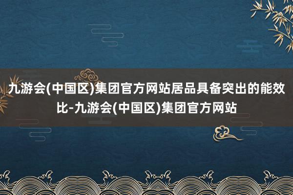 九游会(中国区)集团官方网站居品具备突出的能效比-九游会(中国区)集团官方网站