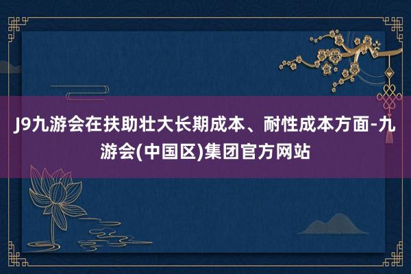 J9九游会　　在扶助壮大长期成本、耐性成本方面-九游会(中国区)集团官方网站
